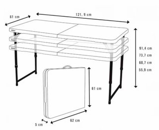 Mesa plegable XALE 122cm
