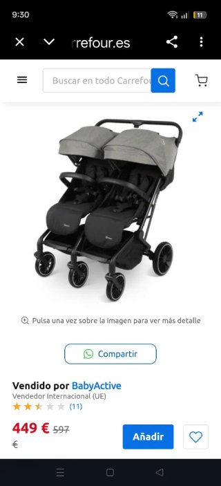 Silla de paseo gemelar