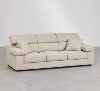 Sofá modular beige de tela