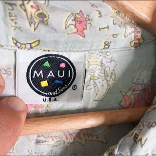 Camicia Maui & Sons Hawaiana Pesci Azzurra L