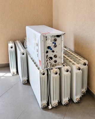 Lote 14 radiadores aluminio calefacción agua