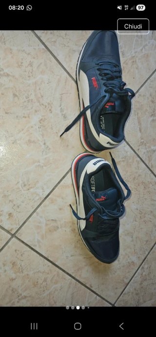 Scarpe Puma Blu e Bianche Nuove