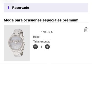 Reloj Guess plateado con brillantes