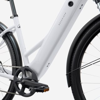 Bicicleta Trekking Eléctrica Cuadro Bajo E-Actv 100 Gris