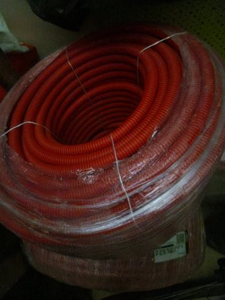 Cable ignífugo 2x1,5 con tubo corrugado