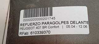 REFUERZO PARAGOLPES DELANTERO PEUGEOT 407 SR Confort