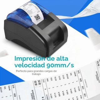 Impresora Térmica Portátil Negra/Azul