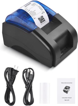 Impresora Térmica Portátil Negra/Azul