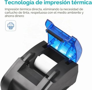 Impresora Térmica Portátil Negra/Azul