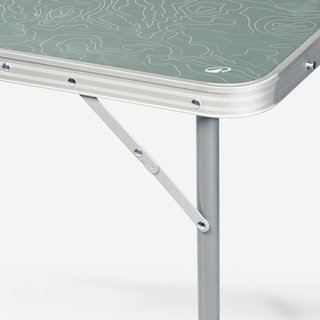 Mesa plegable de camping, 4 a 6 personas, verde