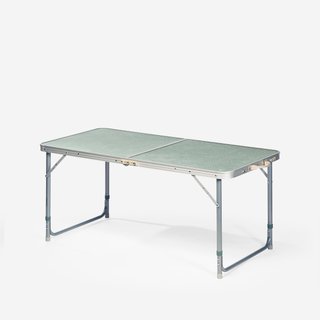 Mesa plegable de camping, 4 a 6 personas, verde