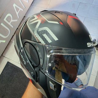 Casco de moto modular