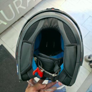Casco de moto modular