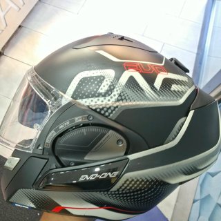 Casco de moto modular