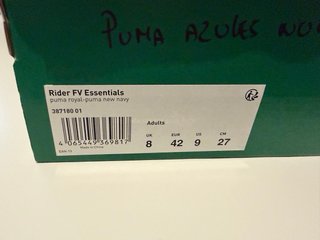 Zapatillas Puma  Rider Azul y Amarillo