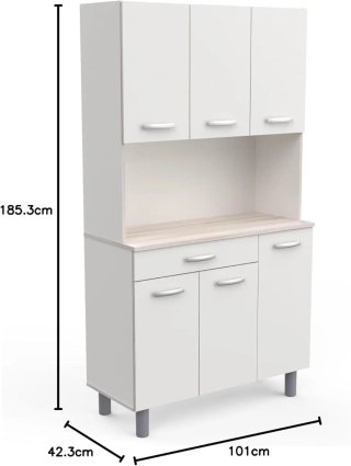 Mueble auxiliar cocina 6 puertas