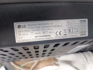 Placa Base electrónica  Horno microondas  LG