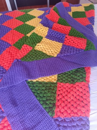 Manta crochet 150cm