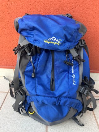 Mochila Trekking 45L+10L Azul/Gris
