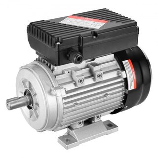 Motor Eléctrico de 0.75KW 1400 rpm, AC 220~240V 5.45A, Marco 80, B3, Motor de Compresor de Aire Monofásico, Eje Con Diente de 19mm, Rotación CW/CCW para Maquinaria Agrícola y Equipos Generales