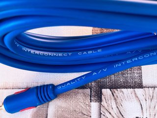 Cavo Audio Stereo 2 RCA Blu Professionale