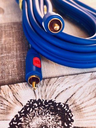 Cavo Audio Stereo 2 RCA Blu Professionale