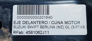 EJE DELANTERO / CUNA MOTOR SUZUKI SWIFT BERLINA (MZ) GL (3-PTAS.)