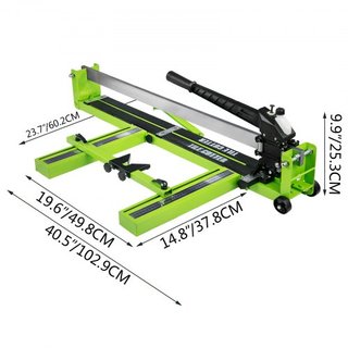 Cortadora de Azulejos Manual de 39 Pulgadas, con Rueda de Corte de Carburo de Tungsteno, Cortadora Profesional de Lamas de Vinilo, Guía Láser Ajustable para Corte de Precisión de Azulejos de Cerám...
