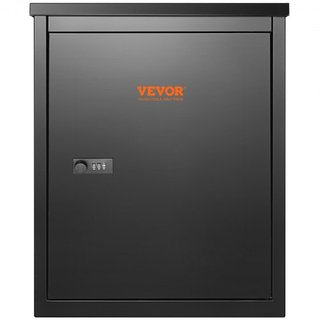 Cajas de Entrega de Paquetes para Exterior 39.1 x 26.9 x 52.1 cm, Buzón de Pared de Acero Galvanizado con Cerradura Codificada, Baffle Antirrobo, Buzón Grande Impermeable IPX3 Bloqueable para Porc...