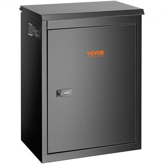 Cajas de Entrega de Paquetes para Exterior 39.1 x 26.9 x 52.1 cm, Buzón de Pared de Acero Galvanizado con Cerradura Codificada, Baffle Antirrobo, Buzón Grande Impermeable IPX3 Bloqueable para Porc...