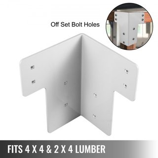 Soportes de Esquina para Banco de Trabajo 8 PCs Kit de Soportes para Mesa de Taller 48 LBS Soportes de Esquina para Mesa de Taller de Acero Galvanizado Color Blanco de 4 mm para Plataforma Elevada...
