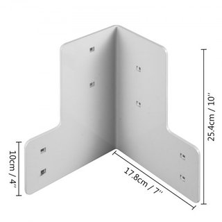 Soportes de Esquina para Banco de Trabajo 8 PCs Kit de Soportes para Mesa de Taller 48 LBS Soportes de Esquina para Mesa de Taller de Acero Galvanizado Color Blanco de 4 mm para Plataforma Elevada...