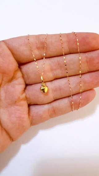 Collana con cuore in oro giallo 18kt 750