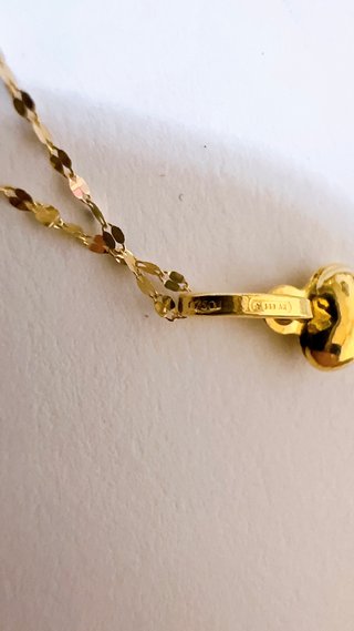 Collana con cuore in oro giallo 18kt 750
