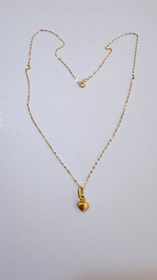 Collana con cuore in oro giallo 18kt 750