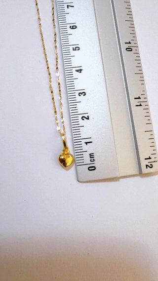Collana con cuore in oro giallo 18kt 750