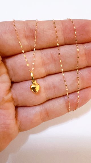 Collana con cuore in oro giallo 18kt 750
