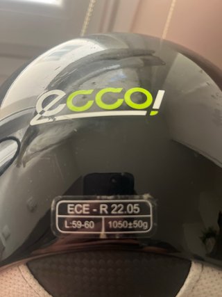 Casco Moto Jet Negro Ecco!