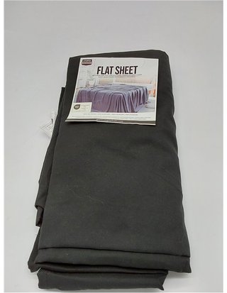 Utopia Bedding Sábana Plana (Negro - Cama 150-259 x 266 cm) - Sábana Encimera Suave de Microfibra Cepillada