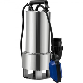 Bomba de Agua Sumergible, 1300W 20000L/H, con Cable de 10 m y Interruptor de Flotador Automático, Acero Inoxidable y Hierro Fundido para Agua Sucia o Limpia, Vaciar Jardines, Piscinas, Jacuzzis