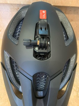 Casco MTB Enduro Nero con Supporto GoPro e Luce
