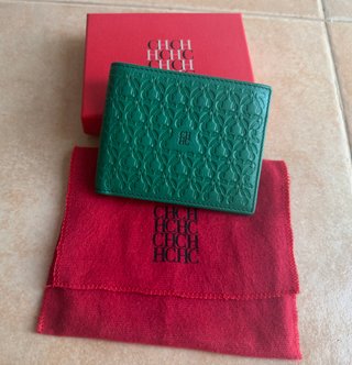 Oportunidad !!!Cartera Carolina Herrera Piel Verde
