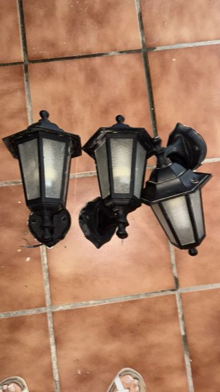 Farol de forja negro