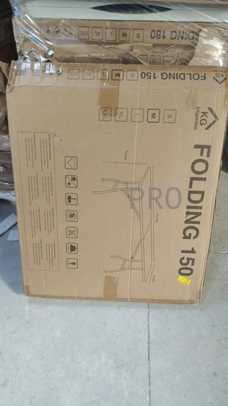 Mesa plegable multifuncional, con tablero realizado