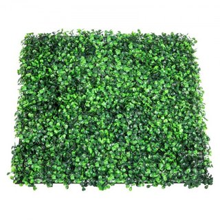 Pannello di Boxwood Artificiale UV 24pz Pannelli di Siepe di Boxwood Parete di Erba Artificiale 20" X 20" 4 cm Parete di Erba Verde Siepe Falso per Decorazione Recinzione Privacy Interno Esterno Giardino