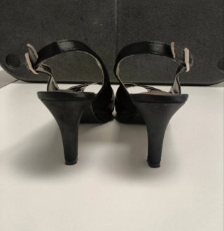 Sandalias Jaclin Piel Tacón Raso Negro Talla 36