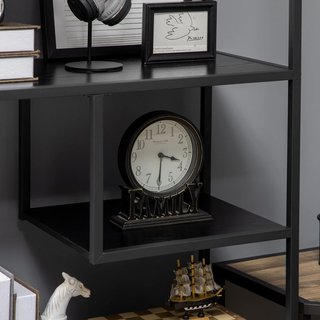 Estantería de 7 Niveles, Estantería Vertical Ahorra Espacio, Estructura de Acero, Estante para Sala de Estar, Dormitorio, Oficina, Estudio, Industrial, 83X34X180 Cm, Negro