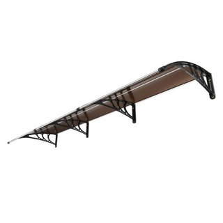 Toldo para Ventana y Puerta 40" x 120", Policarbonato UPF 50+ para Entrada Exterior, Toldo de Sobrepuerta para Protección Solar, UV, Lluvia, Nieve, Hoja Hueca