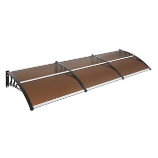 Toldo para Ventana y Puerta 40" x 120", Policarbonato UPF 50+ para Entrada Exterior, Toldo de Sobrepuerta para Protección Solar, UV, Lluvia, Nieve, Hoja Hueca
