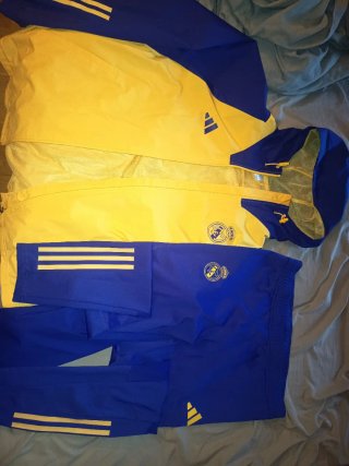 Chándal Real Madrid Adidas morado y Amarillo
